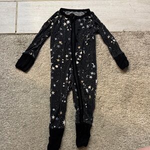 Little Sleepies Starry Night Black Footie